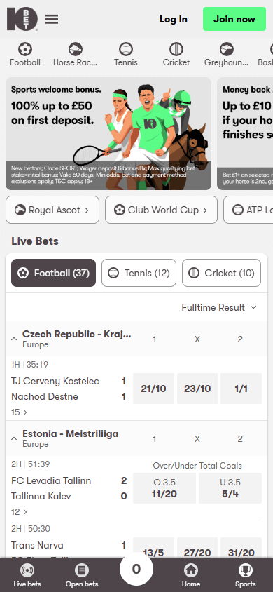 10bet Casino Mobile screenshot